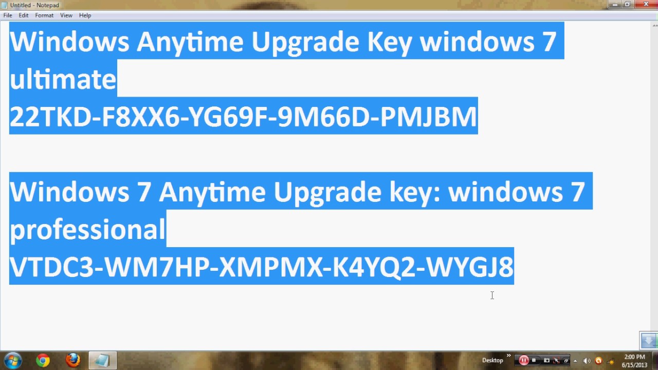 windows 7 ultimate product key